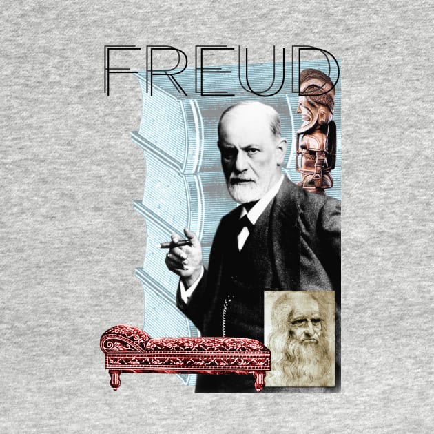 Sigmund Freud Collage Portrait by Dez53